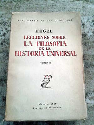 Imagen del vendedor de LECCIONES SOBRE LA FILOSOFA DE LA HISTORIA UNIVERSAL. Tomo II a la venta por Itziar Arranz Libros & Dribaslibros