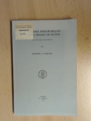 Imagen del vendedor de Structures Hierarchiques dans la Pensee de Plotin. Etude historique et interpretative. a la venta por avelibro OHG