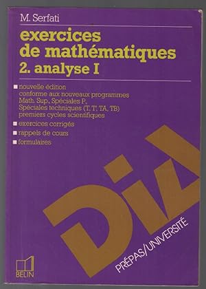 Exercices de mathématiques 2 : analyse 1