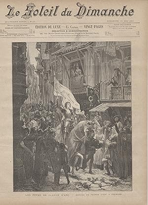 "LES FÊTES DE JEANNE D'ARC à ORLEANS" LE SOLEIL DU DIMANCHE N° 19 du 10/05/1891