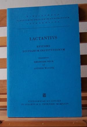 Lactanti, L. Caeli Firmiani, epitome divinarum institutionum: (Kartonierte Ausgabe)