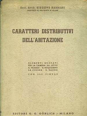 Bild des Verkufers fr Caratteri distributivi dell'abitazione zum Verkauf von Librodifaccia