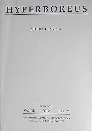 Hyperboreus : studia classica. Bibliotheca Classica Petropolitana