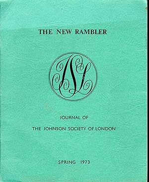 Seller image for The New Rambler: Journal of the Johnson Society of London: Serial C No. XIV: Spring, 1973 for sale by Dorley House Books, Inc.