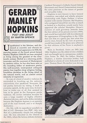 Seller image for Gerard Manley Hopkins. Poet and Jesuit. This is an original article separated from an issue of The Book & Magazine Collector publication, 2000. for sale by Cosmo Books