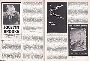 Immagine del venditore per Jocelyn Brooke. Remembering a Singular Author. This is an original article separated from an issue of The Book & Magazine Collector publication, 1998. venduto da Cosmo Books