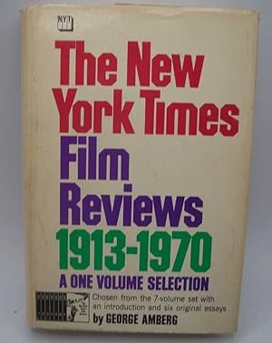 Image du vendeur pour The New York Times Film Reviews 1913-1970: A One Volume Selection mis en vente par Easy Chair Books