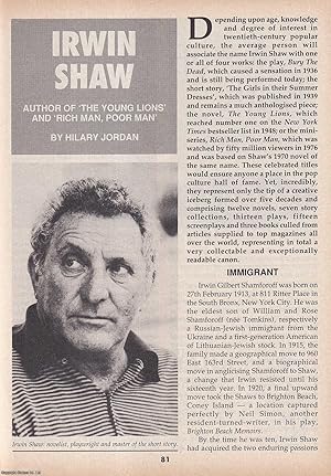 Seller image for Irwin Shaw. Author of The Young Lions. This is an original article separated from an issue of The Book & Magazine Collector publication, 1998. for sale by Cosmo Books