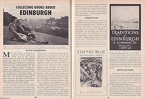 Seller image for Collecting Books about Edinburgh. This is an original article separated from an issue of The Book & Magazine Collector publication, 1997. for sale by Cosmo Books