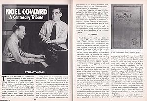 Seller image for Noel Coward. A Centenary Tribute. This is an original article separated from an issue of The Book & Magazine Collector publication, 1999. for sale by Cosmo Books