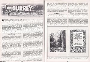 Seller image for Surrey. A Reader's Guide to the County. This is an original article separated from an issue of The Book & Magazine Collector publication, 1999. for sale by Cosmo Books