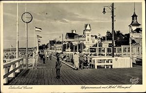 Ansichtskarte / Postkarte Selenogradsk Ostseebad Cranz Ostpreußen, Uferpromenade, Hotel Monopol