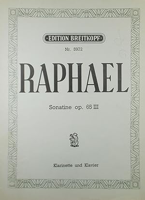 Seller image for Sonatine, Op.65/3, Klarinette und Klavier (Clarinet and Piano) for sale by Austin Sherlaw-Johnson, Secondhand Music