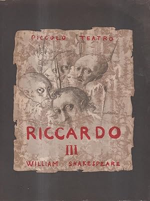 Bild des Verkufers fr Riccardo III zum Verkauf von Librodifaccia