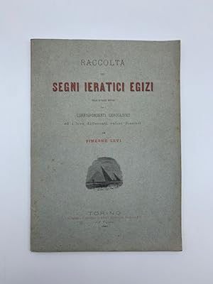 Raccolta di segni ieratici egizi nelle diverse epoche con i corrispondenti geroglifici ed i loro ...