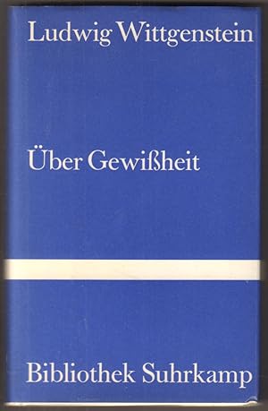 Bild des Verkufers fr ber Gewiheit. Herausgegeben von G.E.M. Anscombe und G.H. von Wright. zum Verkauf von Antiquariat Neue Kritik