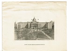 STATE HOUSE, BOSTON, MASSACHUSETTS. [2 copies of this brochure on Massachusetts' State House, bot...