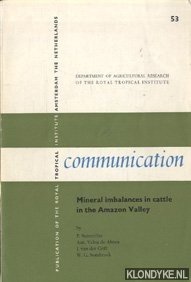 Immagine del venditore per Mineral imbalances in cattle in the Amazon Valley venduto da Klondyke