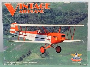 Bild des Verkufers fr Vintage Airplane - The Magazine of the EAA Antique/Classic Division November 1996 zum Verkauf von Argyl Houser, Bookseller