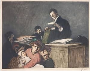 Seller image for Avocat et Accus (Counsel and Accused). Original aquatint. Signed. for sale by Wittenborn Art Books