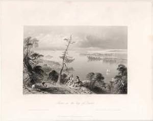 Scene in the bay of Quinte. (B&W engraving).