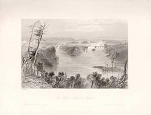 The Ottawa River at Bytown. (B&W engraving).