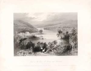 Scene on the River St. Francis near Sherbrooke. (B&W engraving).