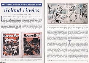 Imagen del vendedor de Roland Davies : The Great British Comic Artist. This is an original article separated from an issue of The Book & Magazine Collector publication, 2003. a la venta por Cosmo Books