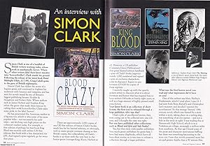 Bild des Verkufers fr Simon Clark, horror writer : An Interview. This is an original article separated from an issue of The Book & Magazine Collector publication, 2005. zum Verkauf von Cosmo Books