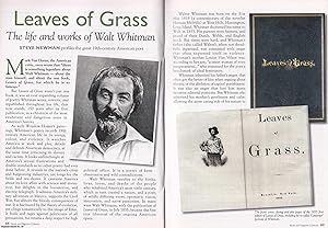 Immagine del venditore per Leaves of Grass. The Life and Works of Walt Whitman. This is an original article separated from an issue of The Book & Magazine Collector publication, 2005. venduto da Cosmo Books