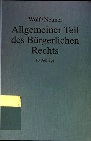 Bild des Verkufers fr Allgemeiner Teil des brgerlichen Rechts. zum Verkauf von books4less (Versandantiquariat Petra Gros GmbH & Co. KG)