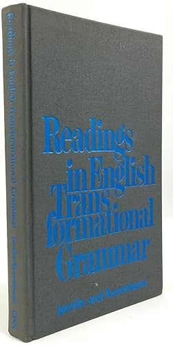 Bild des Verkufers fr Readings in English. Transformational Grammar. zum Verkauf von Antiquariat Heiner Henke