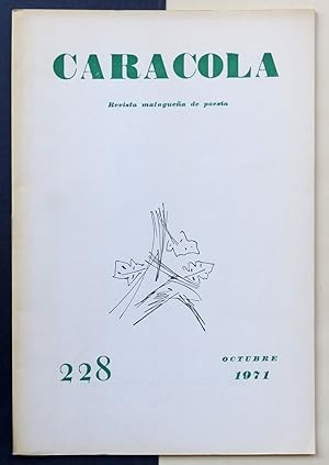 Imagen del vendedor de Caracola. Revista malaguea de poesa. n228, ao XX, octubre. 1971. a la venta por Il Tuffatore