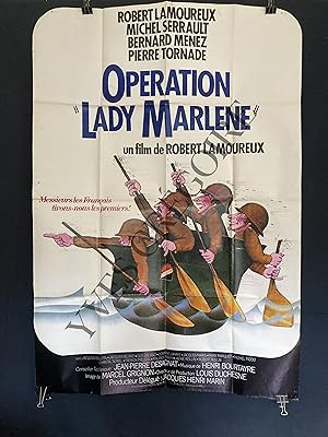 OPERATION "LADY MARLENE"-FILM DE ROBERT LAMOUREUX-AFFICHE GRAND FORMAT