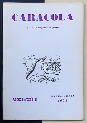 Bild des Verkufers fr Caracola. Revista malaguea de poesa. n233-234, ao XX, marzo-abril. 1972. zum Verkauf von Il Tuffatore