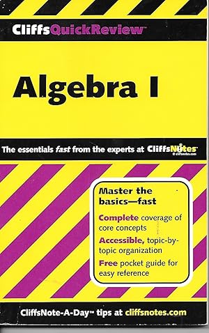 Immagine del venditore per Cliffs Quick Review Algebra I Master the Basic Fast venduto da Ye Old Bookworm