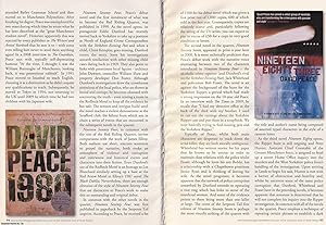 Seller image for David Peace. Author of The Red Riding Quartet: one of the Best of Young British Novelists. This is an original article separated from an issue of The Book & Magazine Collector publication, 2010. for sale by Cosmo Books