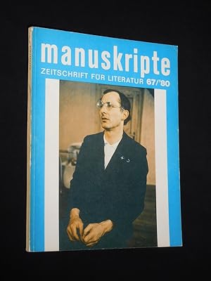 Bild des Verkufers fr manuskripte. Zeitschrift fr Literatur. 20. Jahrgang, Heft 67, 1980. Mit vollstndigem Stckabdruck: GUST von Herbert Achternbusch zum Verkauf von Fast alles Theater! Antiquariat fr die darstellenden Knste