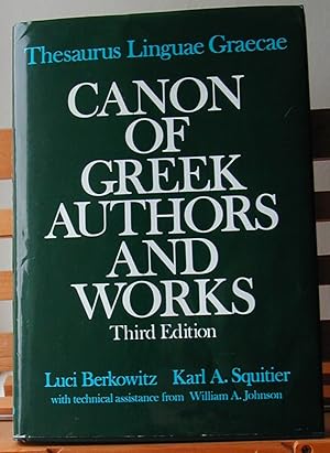 Thesaurus Linguae Graecae: Canon of Greek Authors and Works. Third edn.