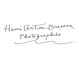 Image du vendeur pour Henri Cartier-Bresson: Photographies mis en vente par Bagatelle Books, IOBA