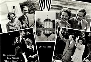 Ansichtskarte / Postkarte Prinzessin Beatrix und Claus Amsberg, Bilder des Ehepaares