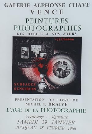 "EXPOSITION GALERIE ALPHONSE CHAVE VENCE 1966 / PEINTURES PHOTOGRAPHIES DES DEBUTS A NOS JOURS (J...