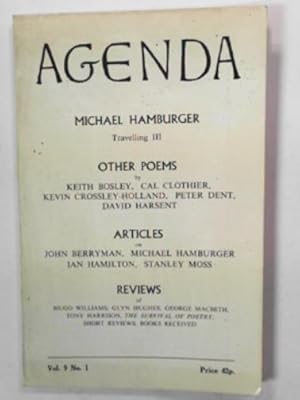 Bild des Verk�ufers f�r Agenda, vol.9, no.1, Winter 1971 zum Verkauf von Cotswold Internet Books