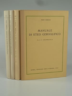 Bild des Verkufers fr Manualle di Eteo Geroglifico 4 Vol. zum Verkauf von Antiquariat Dorner