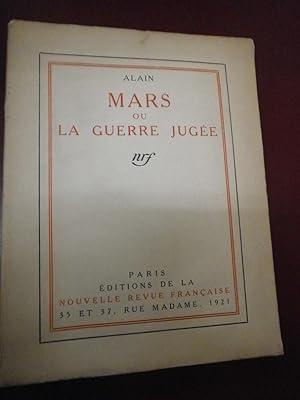 Mars ou la guerre jugée. (Edition originale.)Tirage de tête à 120 exemplaires de luxe sur papier ...