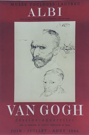 "VAN GOGH : DESSINS - AQUARELLES ALBI 1966 " EXPOSITION MUSÉE TOULOUSE-LAUTREC Albi (1966) / Affi...