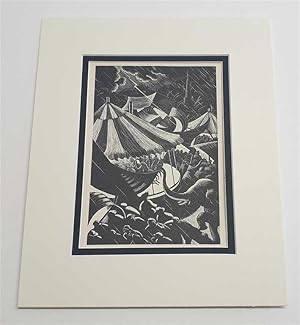 Storm at the Fair (1937 Lithograph Print, Weather )