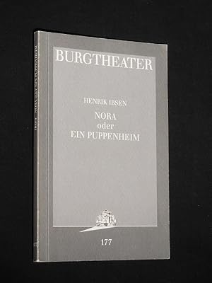 Bild des Verkufers fr Programmbuch 177 Burgtheater Wien 1996/97. NORA ODER EIN PUPPENHEIM von Ibsen. Insz.: Karin Henkel, Bhnenbild/ Kostme: Henrike Engel. Mit Andrea Clausen (Nora), Johann Adam Oest (Helmer), Marin Schwab, Josefin Platt, Roman Kaminski, Bibiana Zeller (Stckabdruck) zum Verkauf von Fast alles Theater! Antiquariat fr die darstellenden Knste