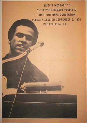 Imagen del vendedor de Huey's Message to the Revolutionary People's Constitutional Convention Plenary Session September 5, 1970 Philadelphia, PA a la venta por Mare Booksellers ABAA, IOBA