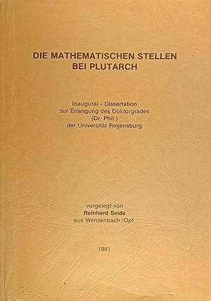 Die mathematischen Stellen bei Plutarch